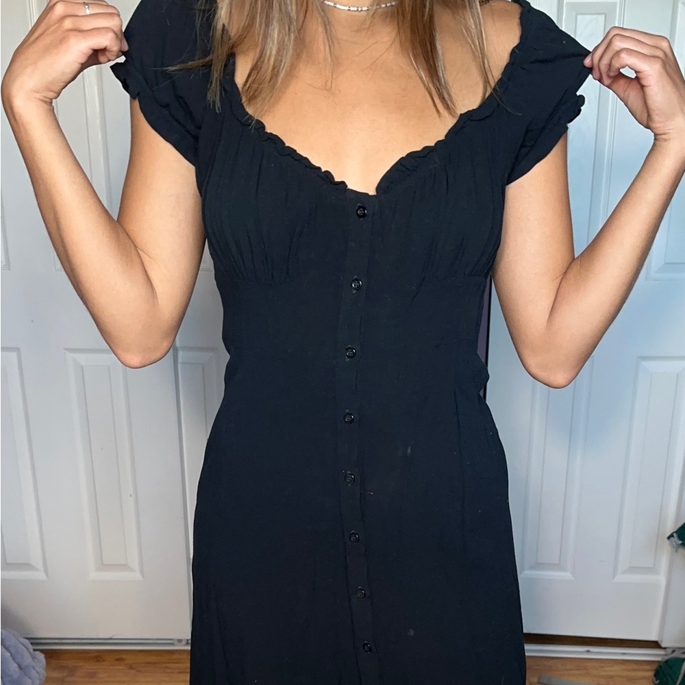 Black boho dress